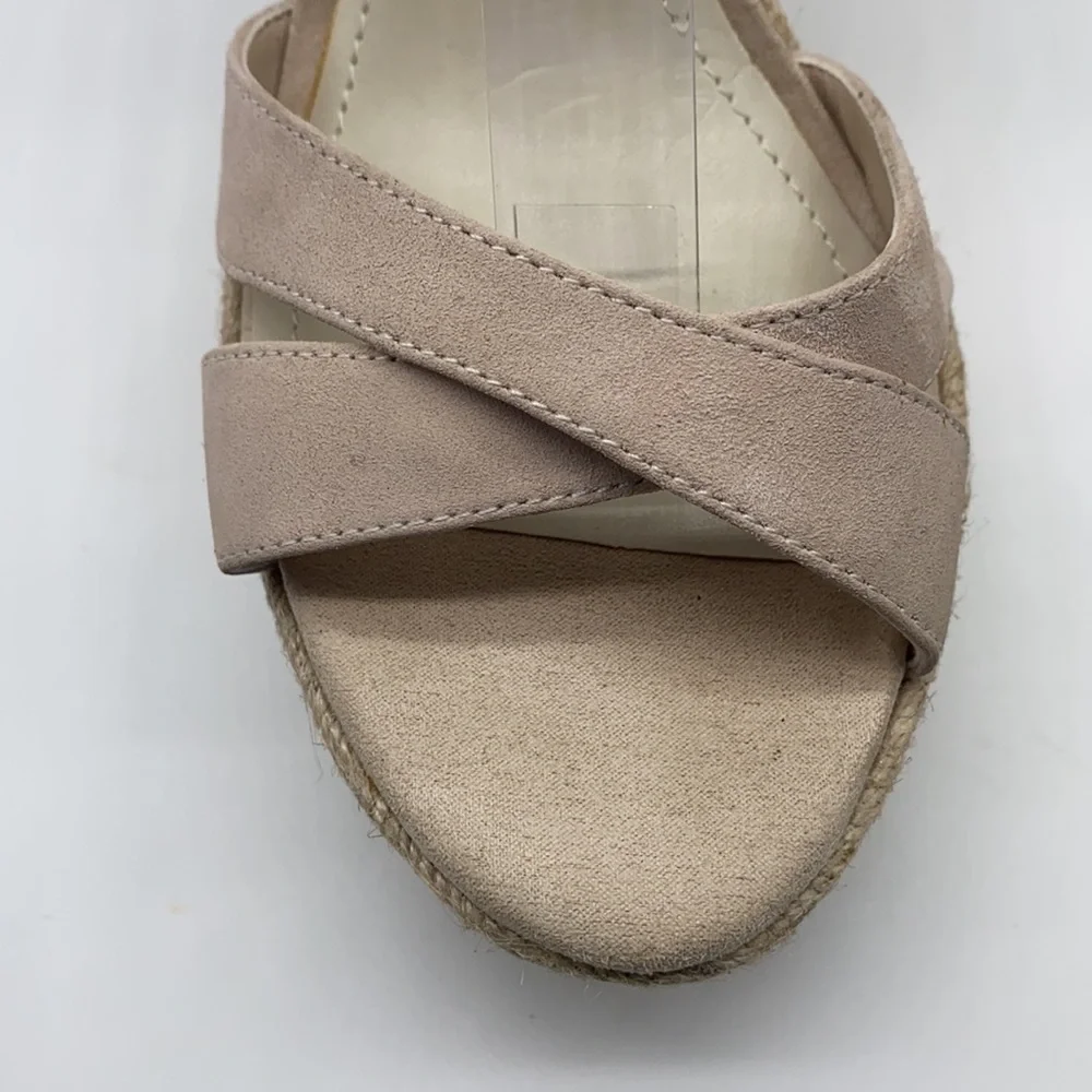 BCBGeneration - Molly Light Nude Pink Suede Strap  Espadrilles Size 8